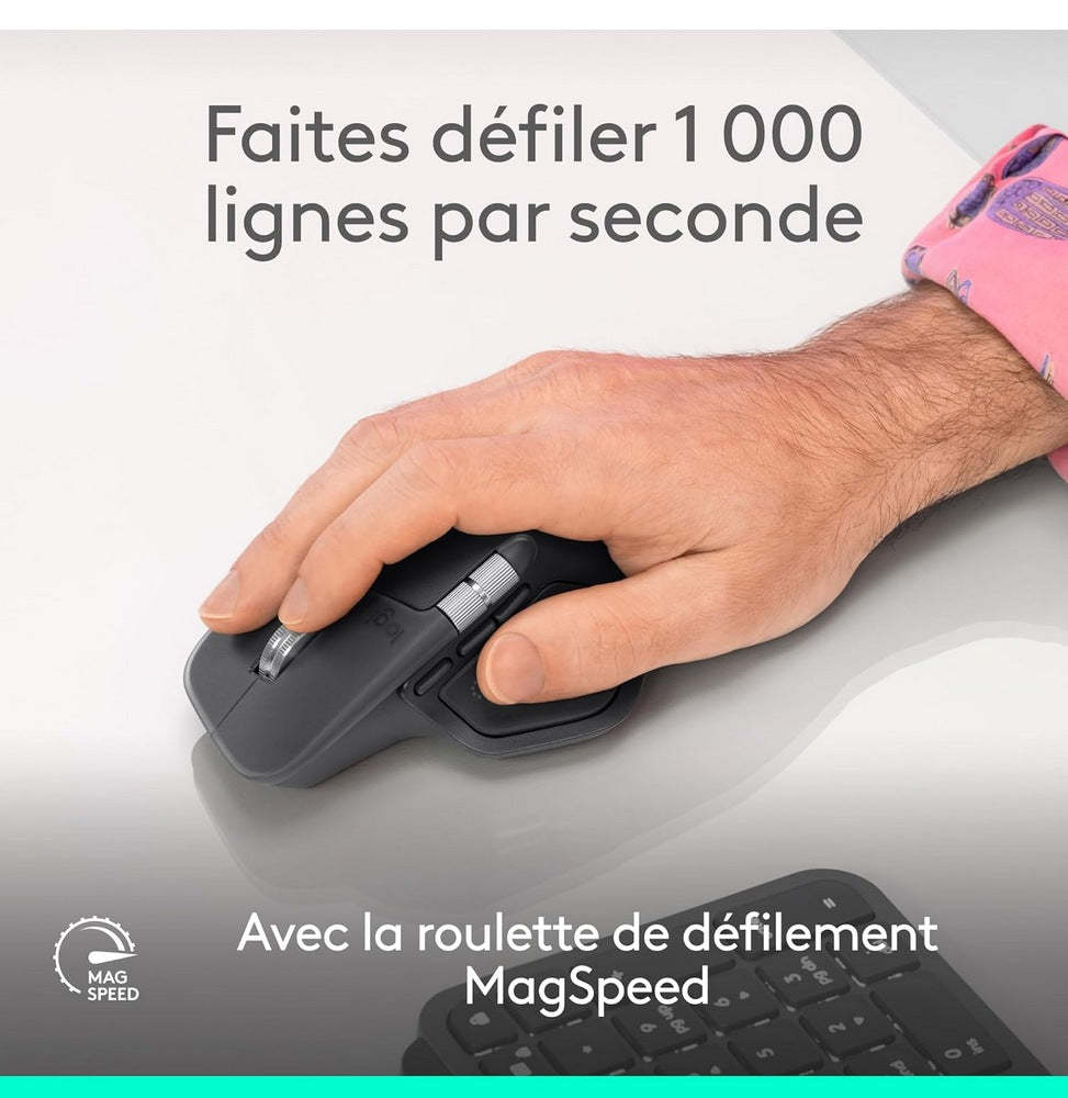 Souris Logitech sans fil et Bluetooth MX Master 4 (910-007562)