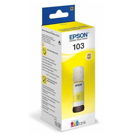 Epson 103 Jaune- Bouteille d'encre Epson EcoTank d'origine (C13T00S44A) - Logically