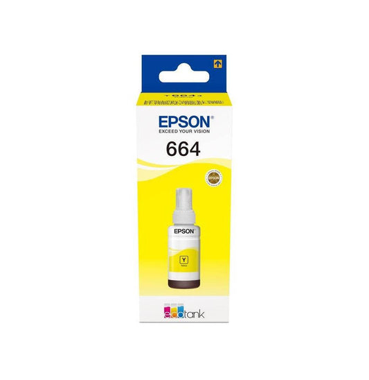Epson 664 Y (T6644) Jaune - Bouteille d'encre Epson d'origine (C13T66444A) - Logically