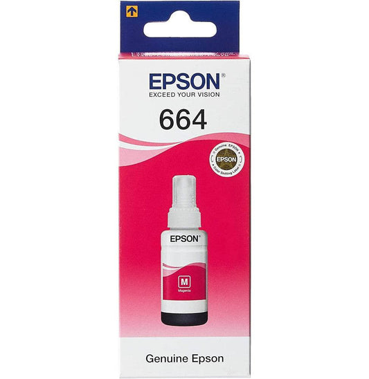 Epson 664 M (T6643) Magenta - Bouteille d'encre Epson d'origine (C13T66434A) - Logically
