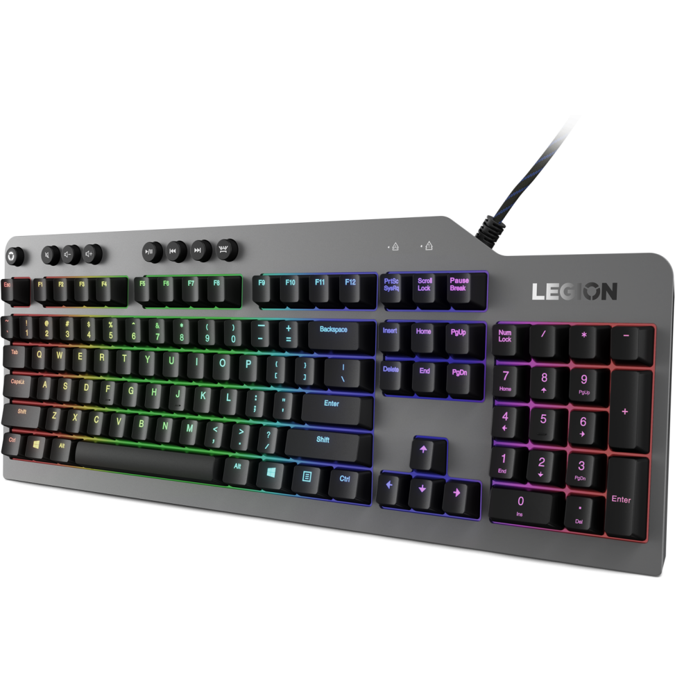 Clavier mécanique filaire gaming Lenovo Legion K500 RGB - AZERTY Français (GY40T26483)