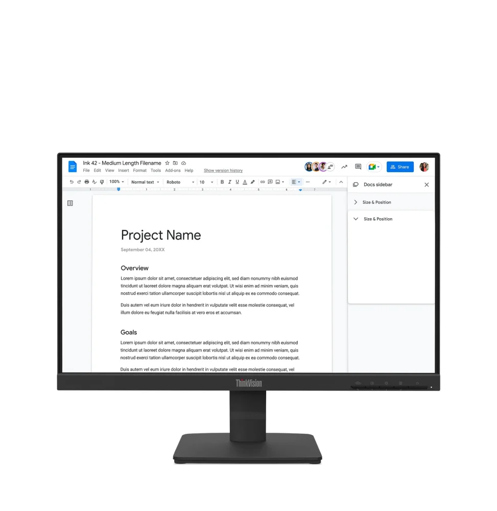 Écran Plat 22" Lenovo ThinkVision S22-4e Full HD (64CBKAT6EU)
