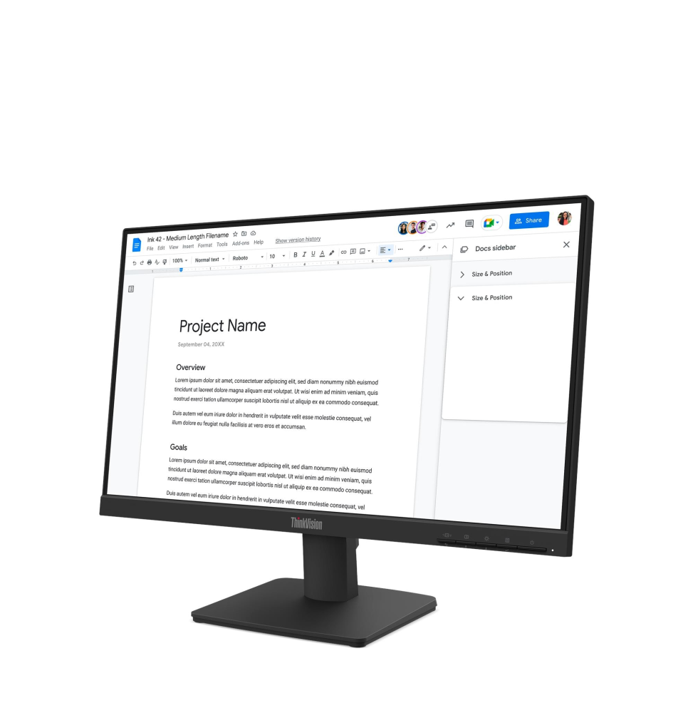 Écran Plat 22" Lenovo ThinkVision S22-4e Full HD (64CBKAT6EU)