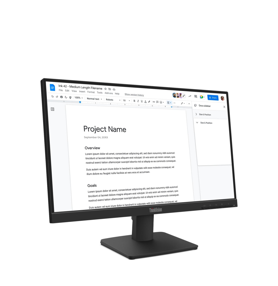 Écran Plat 22" Lenovo ThinkVision S22-4e Full HD (64CBKAT6EU)