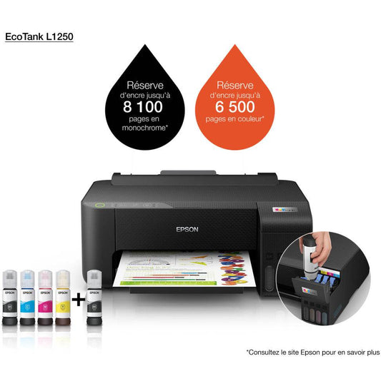 Epson EcoTank L1250 Imprimante à réservoirs rechargeables (C11CJ71403) - Logically