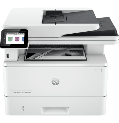 HP LaserJet Pro 4103dw Imprimante Multifonction Laser Monochrome (2Z627A) - Logically