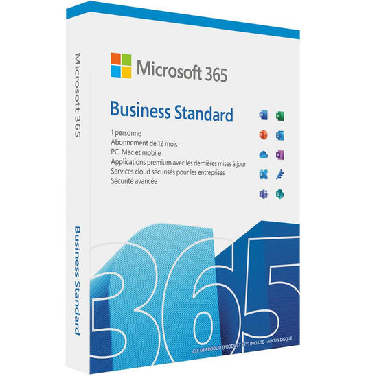 Microsoft 365 Business Standard Français - 1 an - 5 PC 1 utilisateur (KLQ-00667) - Logically